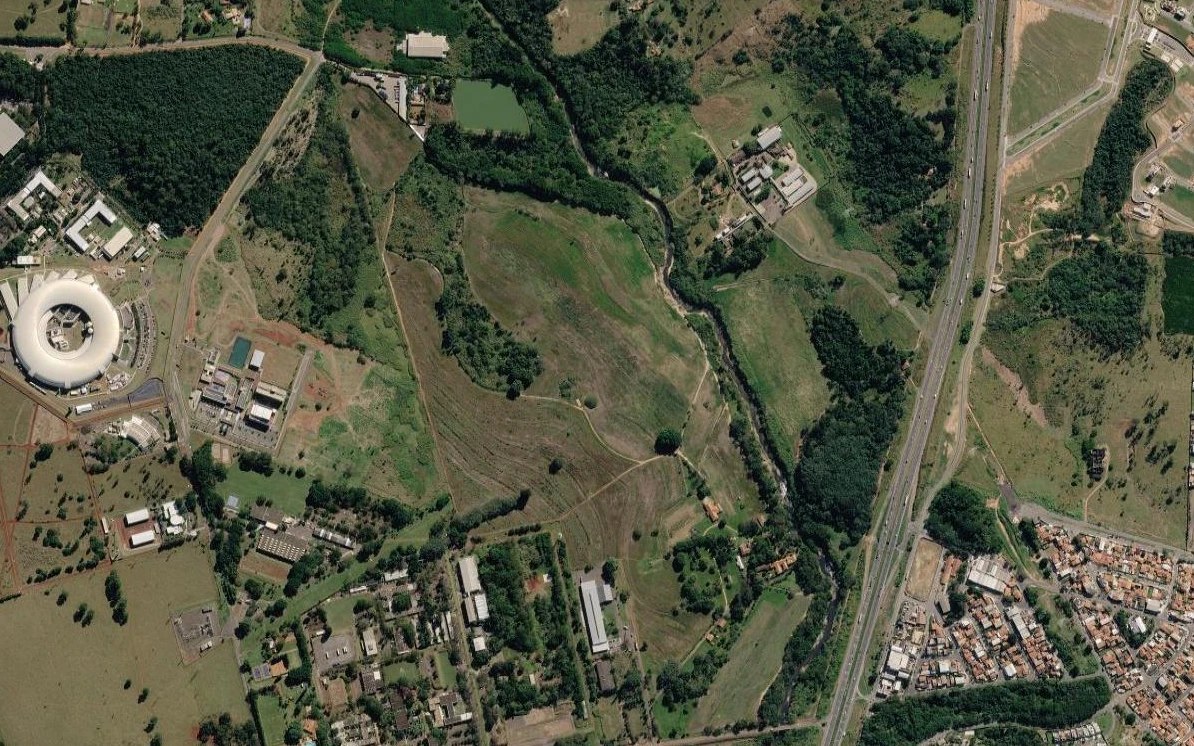Vista de satélite da área da TERRANOVA em Campinas
